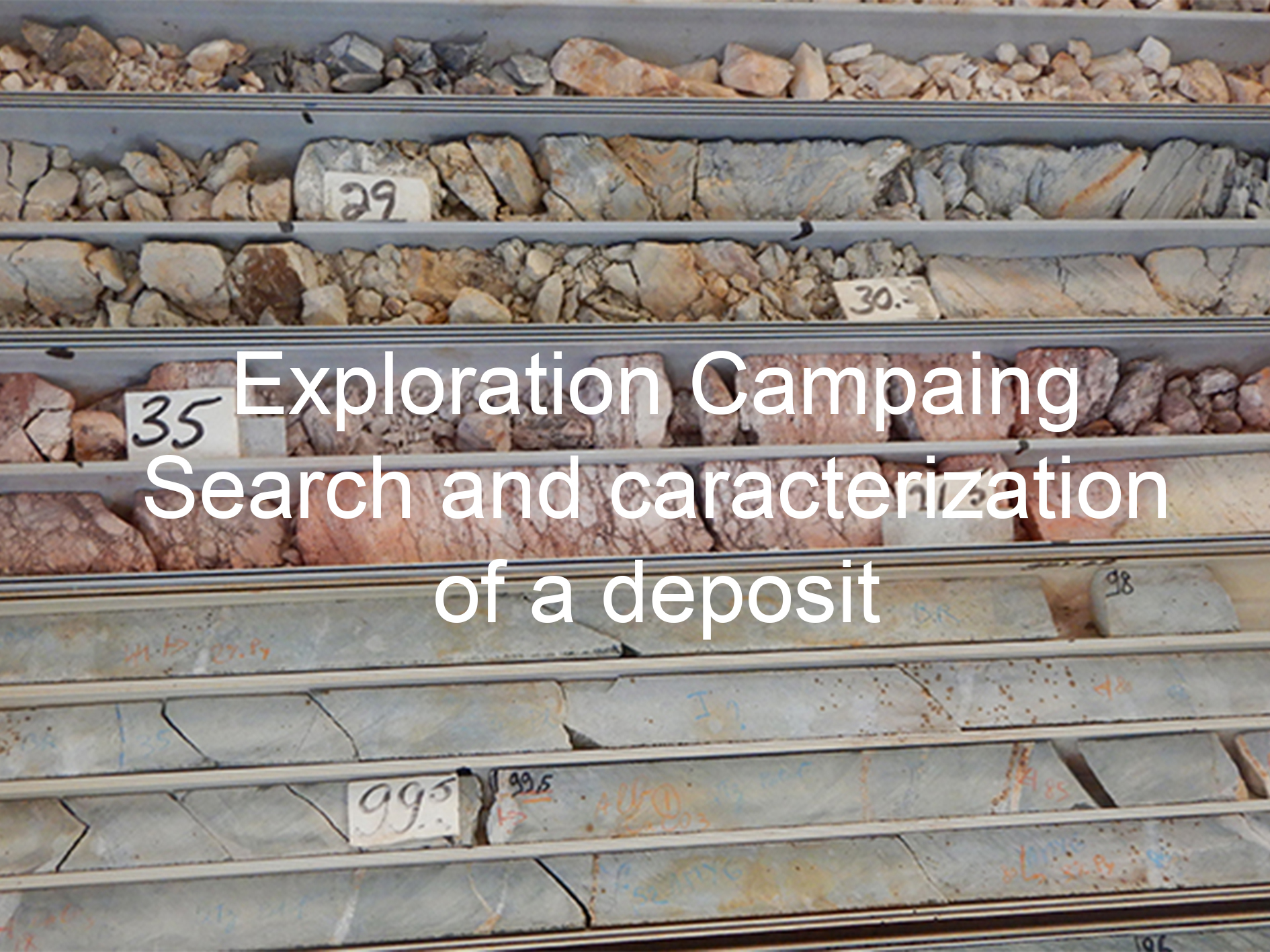 Exploration Campaing Search and caracterization of a deposit, Tellus environment, Energy and Natural Resources